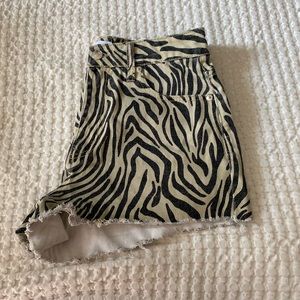 Zebra print shorts